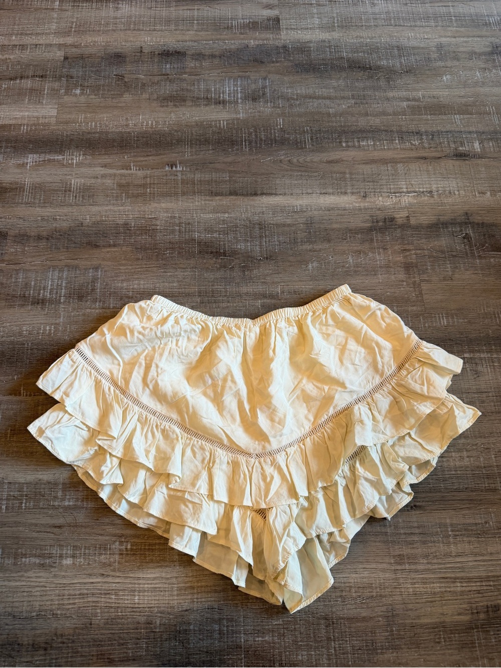 wild fable Cream Ruffle Skort with Tiered Layers